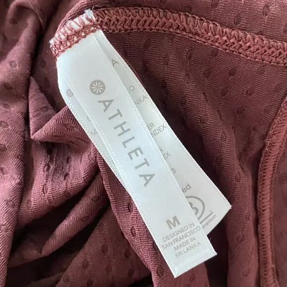 Athleta maroon burgundy racerback tank M - Picture 9 of 13